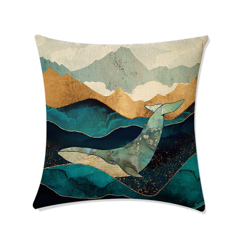 Deep Sea World Print Sofa Pillow Covers