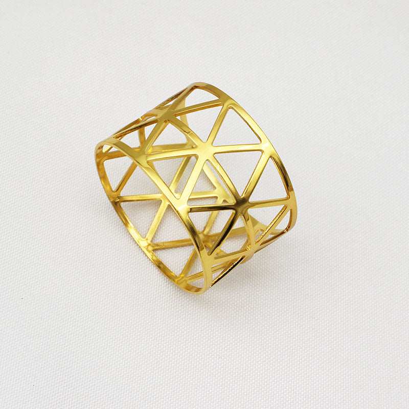 Metal Hollow Triangle Napkin Rings for Restaurants (Wholesale)