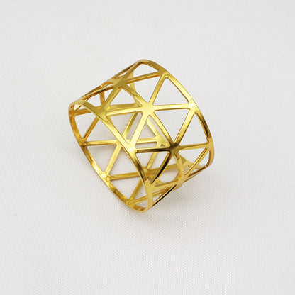 Metal Hollow Triangle Napkin Rings for Restaurants (Wholesale)