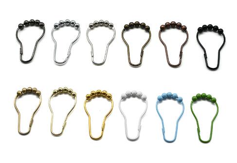 Customizable Five-Bead Rustproof Curtain Hooks