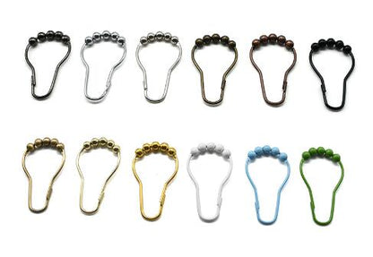 Customizable Five-Bead Rustproof Curtain Hooks
