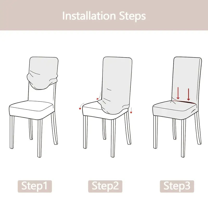 Washable Chair Covers for Dining Room (Set of 4)