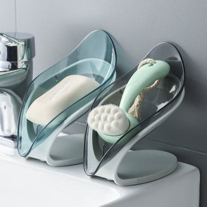 Creative Transparent Leaf Soap Holder for Bathroom