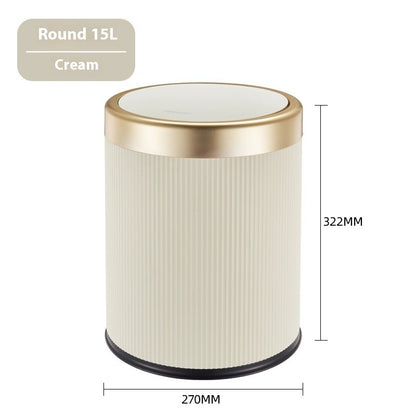 Home Indoor & Outdoor Press Trash Can with Lid