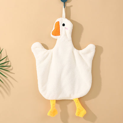 Thick Coral Fleece Double-Sided Kids' Goose Towel