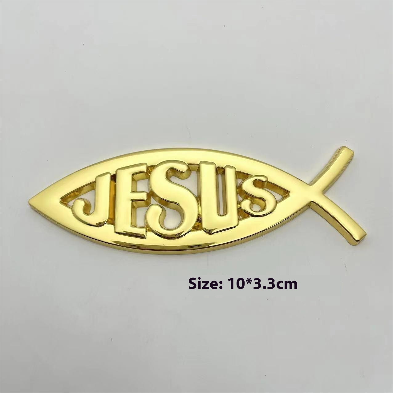 Car Metal Fish-shaped Sticker