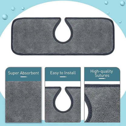 Grey Faucet Absorbent Mat for Kitchen & Bathroom