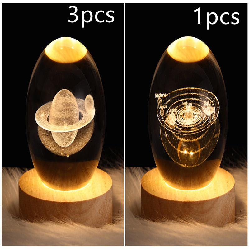 LED Galaxy Crystal Ball Night Light