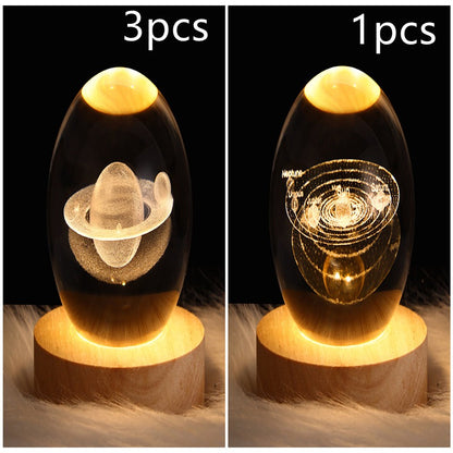 LED Galaxy Crystal Ball Night Light