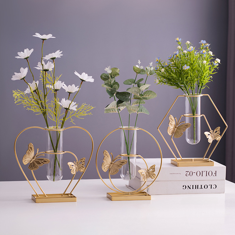 Home Decor Faux Flower Vase for Table Decoration