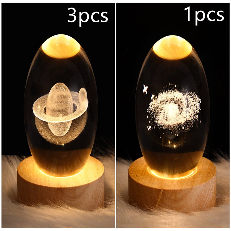 LED Galaxy Crystal Ball Night Light