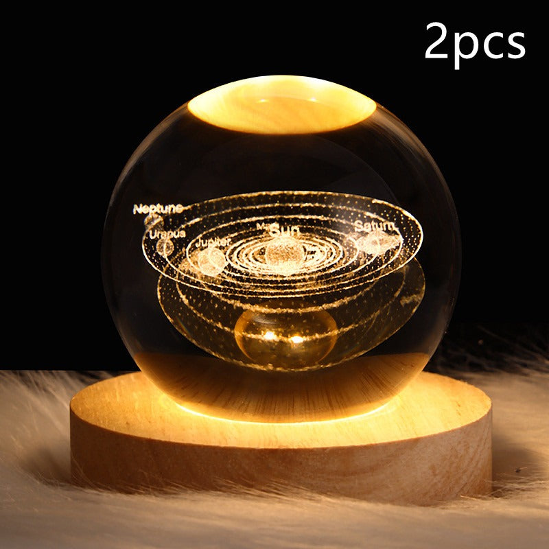 LED Galaxy Crystal Ball Night Light