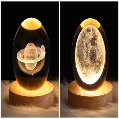 LED Galaxy Crystal Ball Night Light