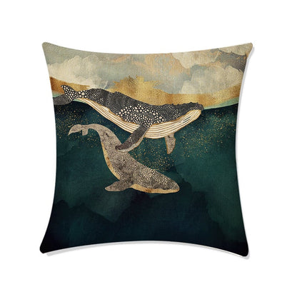 Deep Sea World Print Sofa Pillow Covers