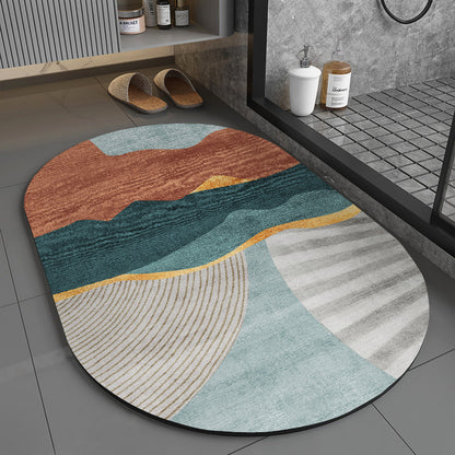 Retro Non-Slip Bath Mat with Quick-Dry Technology
