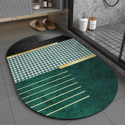 Retro Non-Slip Bath Mat with Quick-Dry Technology