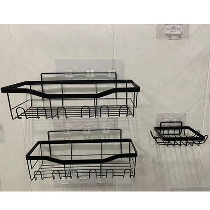 Wall-Mounted Shower Storage Rack for Bathroom