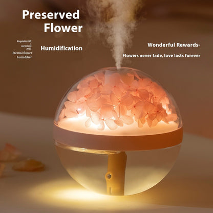 Mini USB Bedroom Humidifier with Creative Floral Design