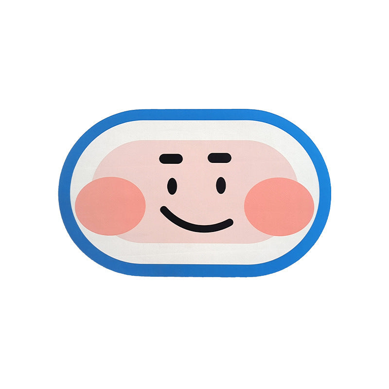Cute Expression Diatom Mud Anti-Skid Bathroom Mat 15.75"x23.62"