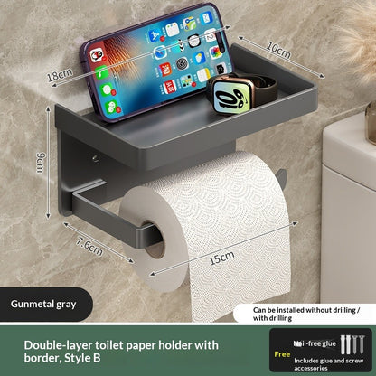 No-Drill Toilet Paper Holder