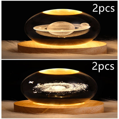 LED Galaxy Crystal Ball Night Light