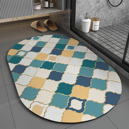 Retro Non-Slip Bath Mat with Quick-Dry Technology