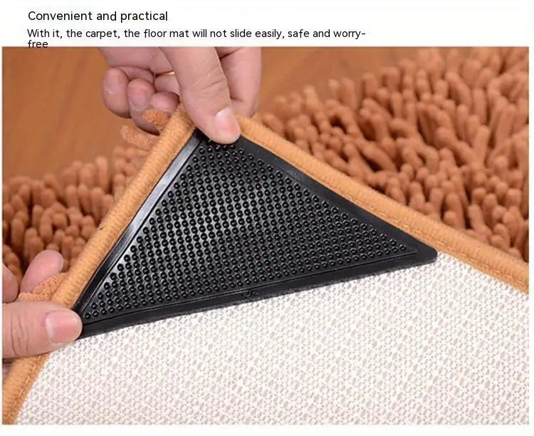 Triangle Rug Grippers - Non-Slip Double-Sided Stickers