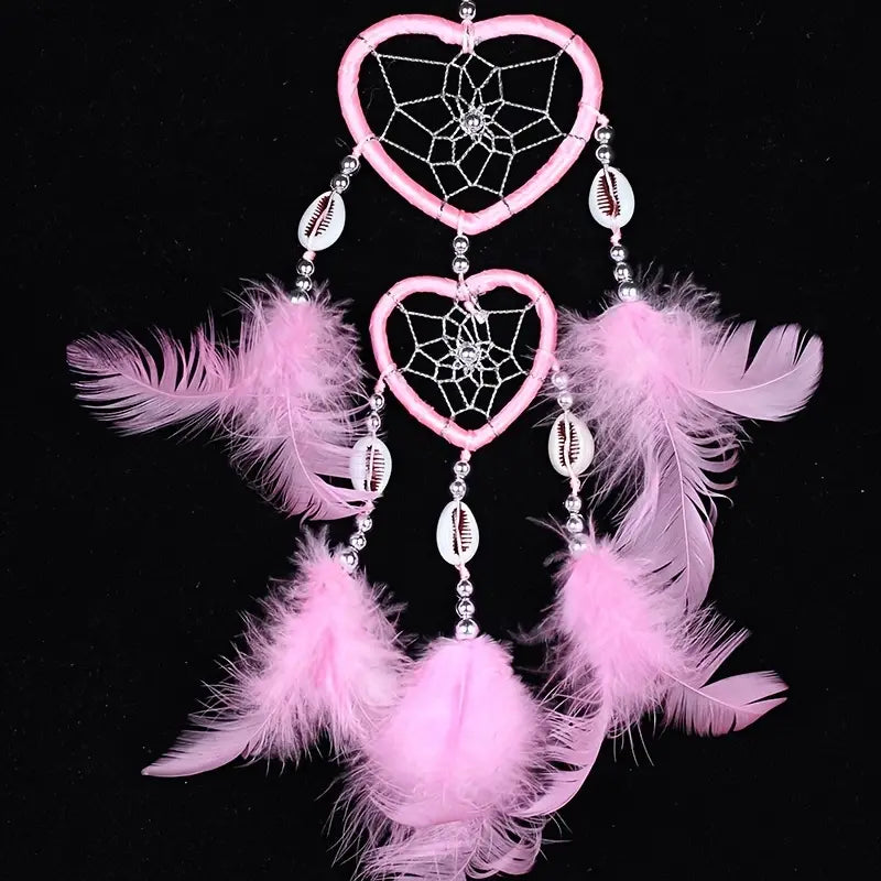 Creative Heart Shaped Dream Catcher Car Hanging Ornament