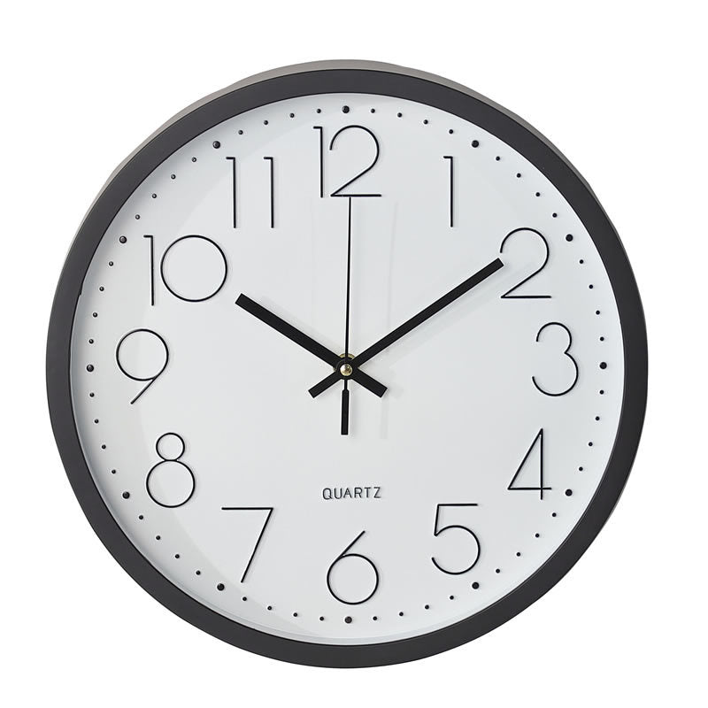 Silent Electronic Wall Clock with Arabic Numerals 12"