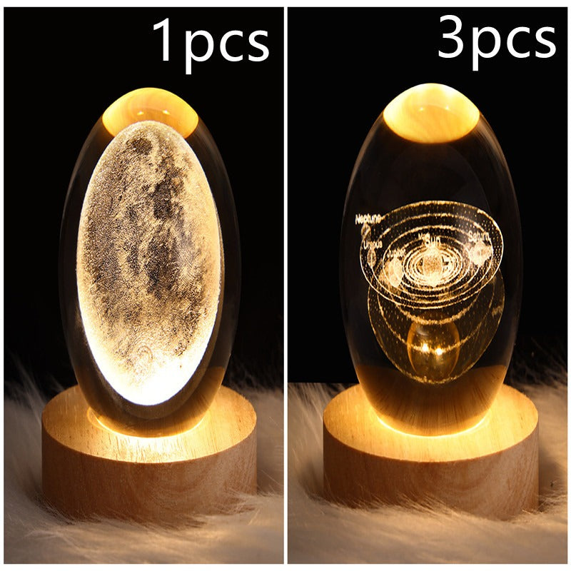 LED Galaxy Crystal Ball Night Light