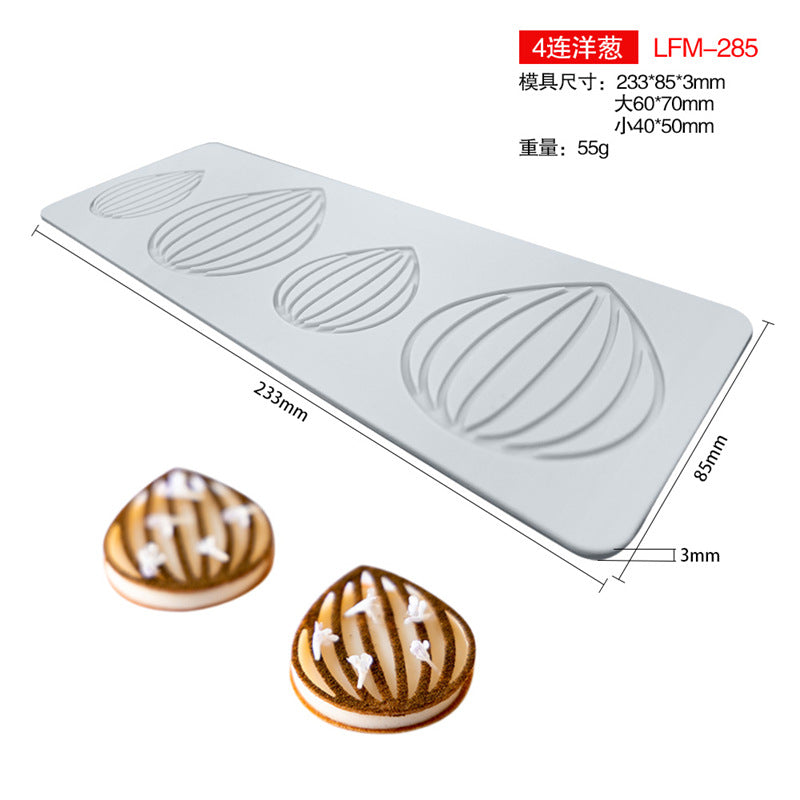 New Silicone Geometric Oval Lace Mat for Cake Decor