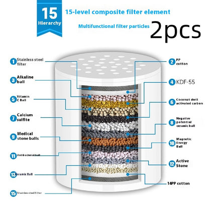 15-Level Shower Head Water Purifier Filter