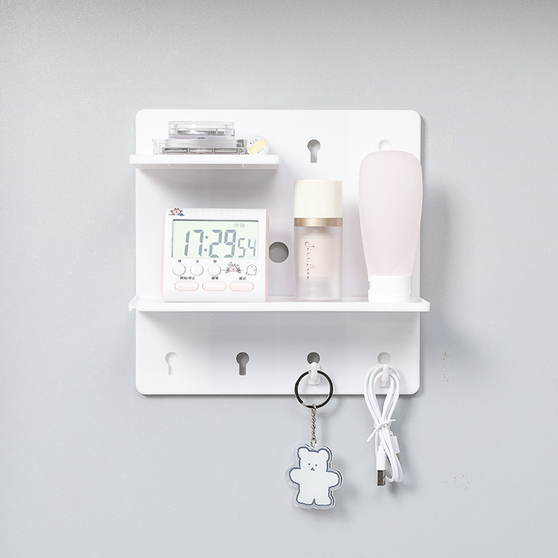Adhesive Plastic Pegboard Wall Organizer – No-Drill Partition Storage Rack