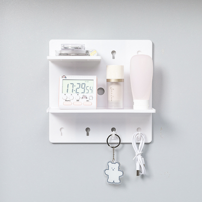 Adhesive Plastic Pegboard Wall Organizer – No-Drill Partition Storage Rack