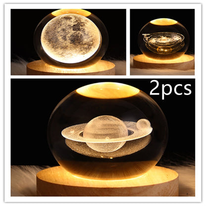 LED Galaxy Crystal Ball Night Light