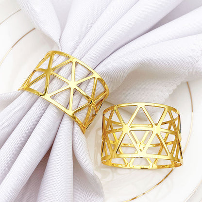 Metal Hollow Triangle Napkin Rings for Restaurants (Wholesale)