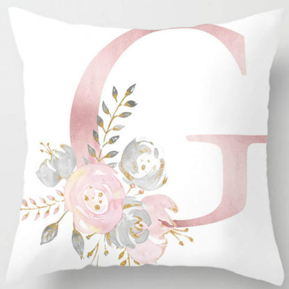 26 Letters Printed Pillowcase