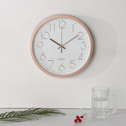 Silent Electronic Wall Clock with Arabic Numerals 12"