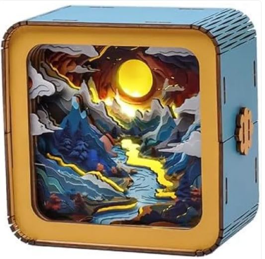 Wooden Puzzle Night Lamp