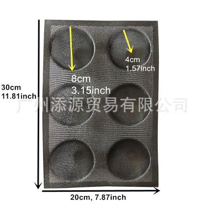 Silicone Round Bread Molds with Non-Stick Breathable Mat
