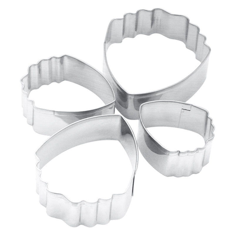 Stainless Steel Peony Cookie Cutter and Silicone Molds Set