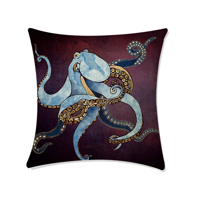 Deep Sea World Print Sofa Pillow Covers