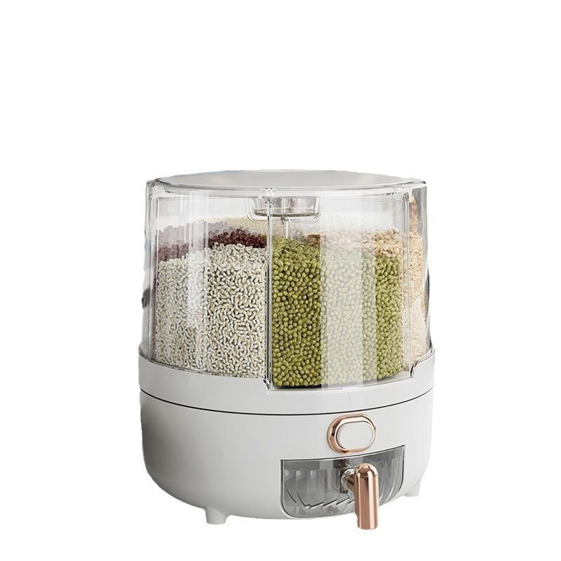 Rotating Cereals Storage Box Rice Bucket