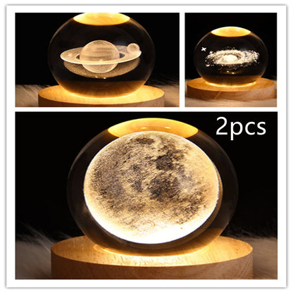 LED Galaxy Crystal Ball Night Light
