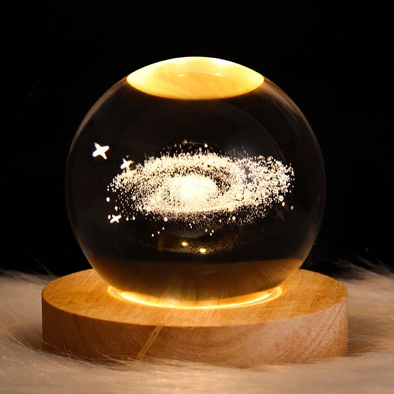 LED Galaxy Crystal Ball Night Light