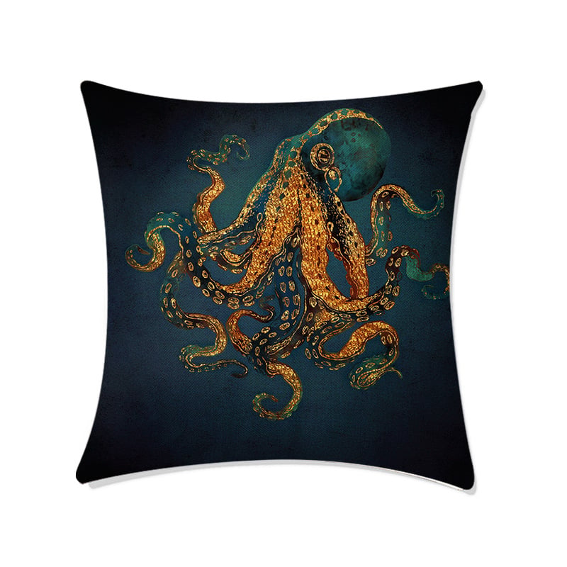 Deep Sea World Print Sofa Pillow Covers