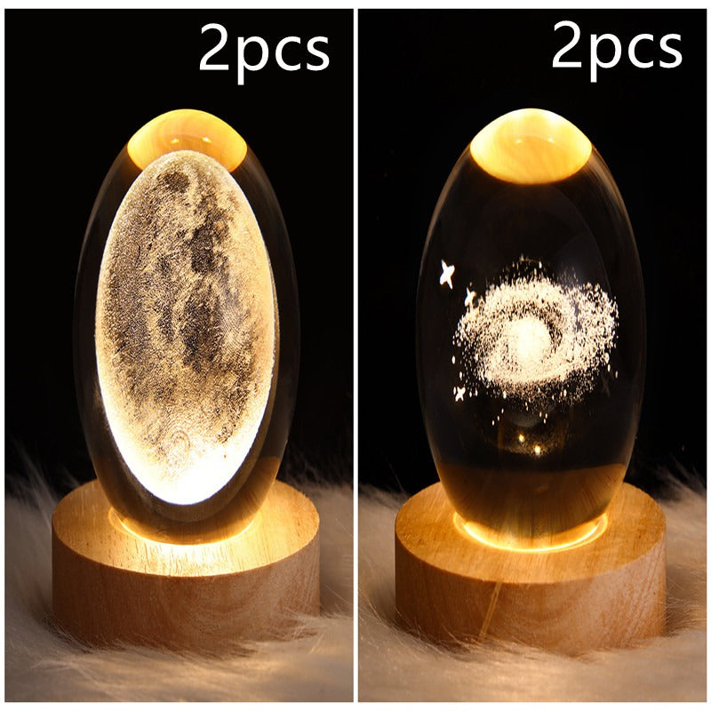 LED Galaxy Crystal Ball Night Light