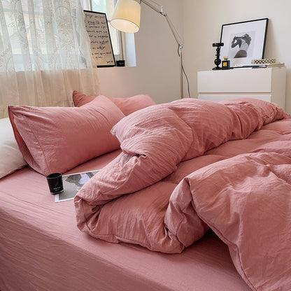 Japanese Style Cotton Bed Linen Set for Students