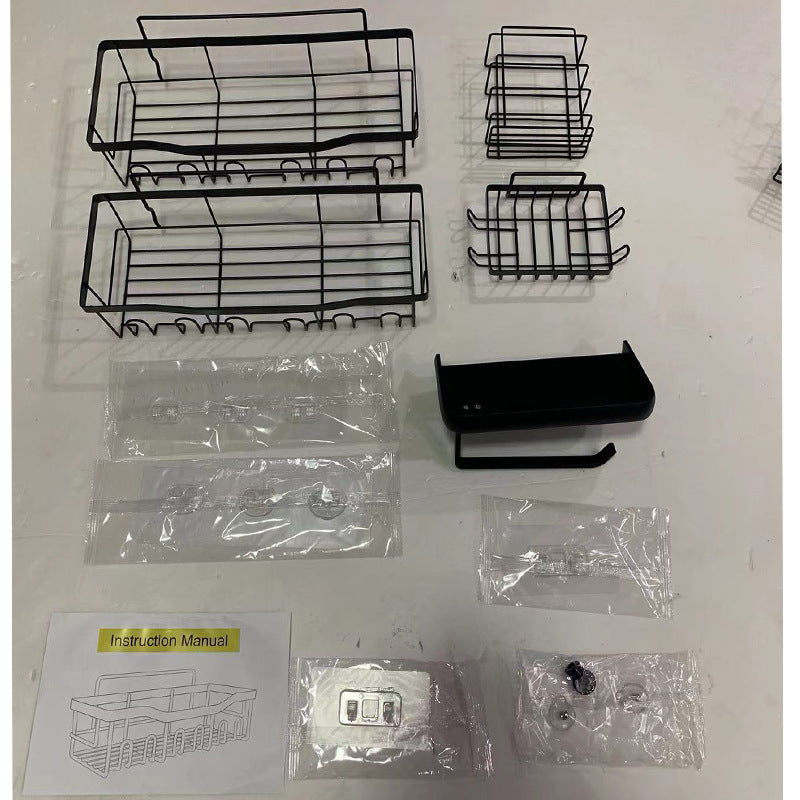 Wall-Mounted Shower Storage Rack for Bathroom