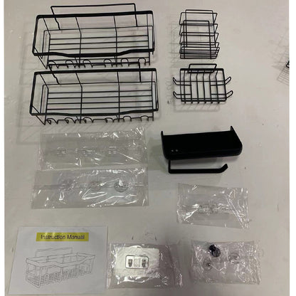 Wall-Mounted Shower Storage Rack for Bathroom